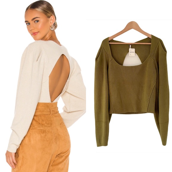 Free People Sweaters - NWT Free People RARE Saffron Top in Moss